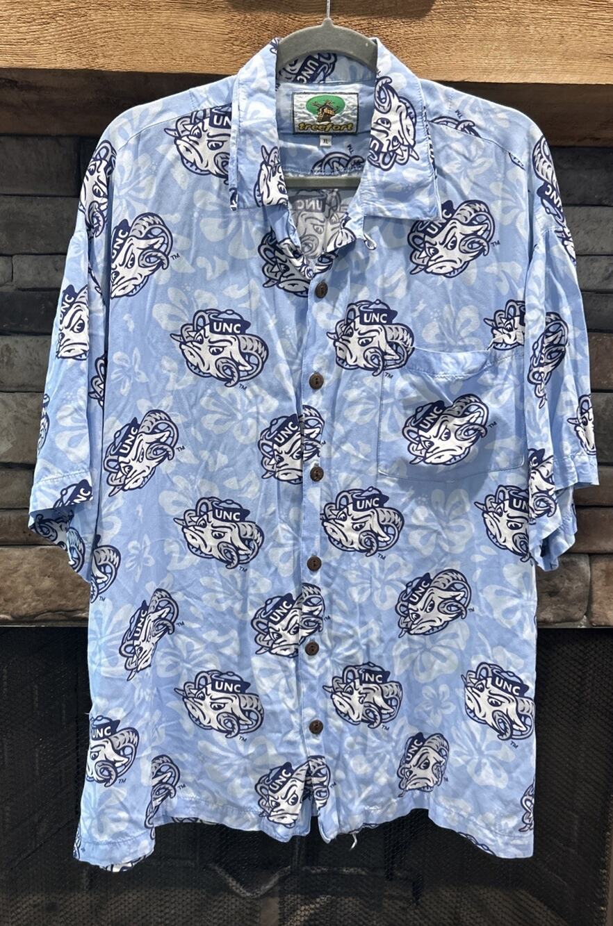 Men’s Vintage Treefort University North Carolina Short Sleeve Button Up XL *B2